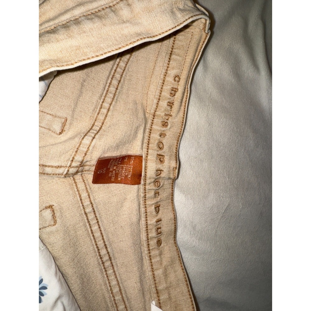 Christopher Blue Women's Tan Long Jeans Size 10 Straight / Bootcut Denim - Picture 3 of 3